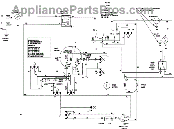 Parts for Maytag MAV8557AWQ: Wiring Information Parts