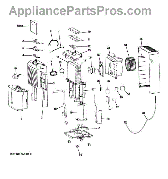 Parts For Ge Ahk50lkm1  Dehumidifier Parts