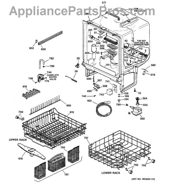 ... GE Dishwasher Parts as well GE Profile Dishwasher Manual. on ge