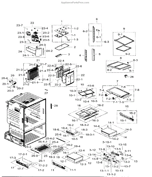 Samsung Rf267abrs Refrigerator Schematic Diagrams
